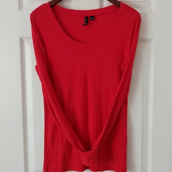 Cynthia Rowley Tops - Cynthia Rowley Plain Red Long Sleeved T-shirt